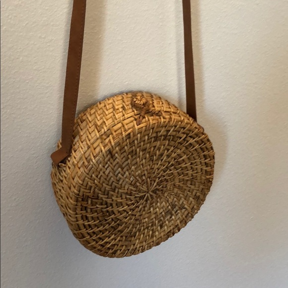 Straw circle crossbody bag - Picture 5 of 6